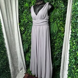 Ever Pretty Dress Gray‎ Maxi Sleeveless Evening Gown Formal Party Large 3002